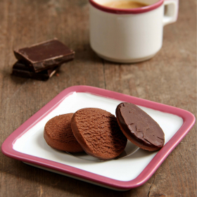 Mini-Shortbread-Paletten mit doppelter Schokolade