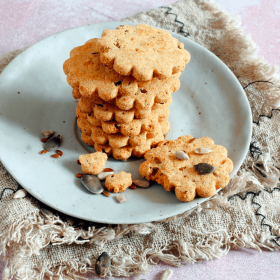 Biscoitos proteicos de tomate e 3 sementes - Biscuits Tomate et 3 Graines