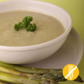 Spargelcremesuppe mit hohem Proteingehalt OHNE GLUTEN