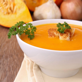 Kürbiscremesuppe mit hohem Proteingehalt SG