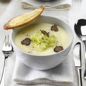 Lauchcremesuppe mit hohem Proteingehalt SG